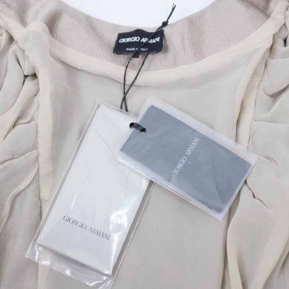 Giorgio Armani Black Label jacket sz S / M couture embellished jacket silver 12k - Picture 4 of 14